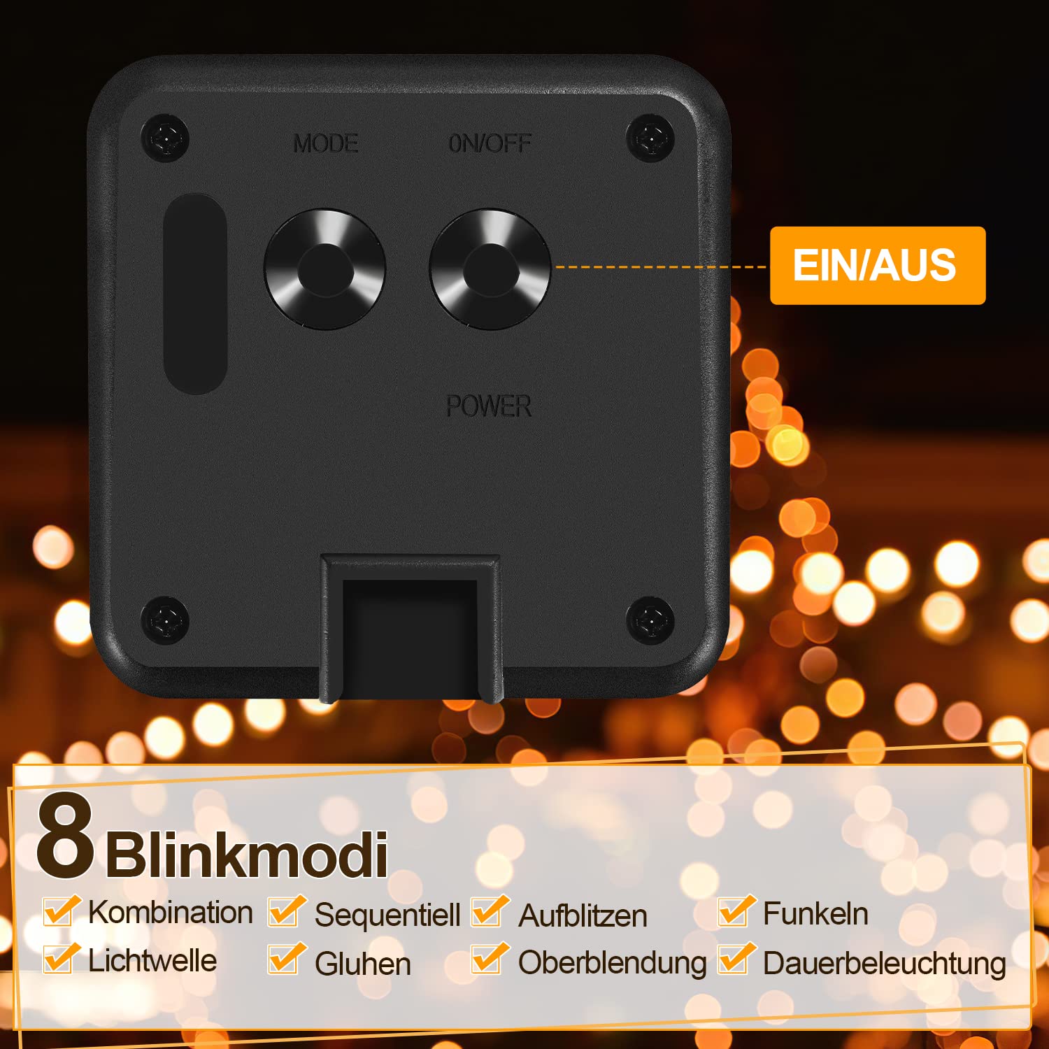 Gimisgu Solarny wąż świetlny, zewnętrzny, 20 m, 200 diod LED, ciepła biel, wodoszczelność IP65, 8 trybów oświetlenia, łańcuch świetlny do użytku na zewnątrz, dekoracyjne oświetlenie ogrodowe