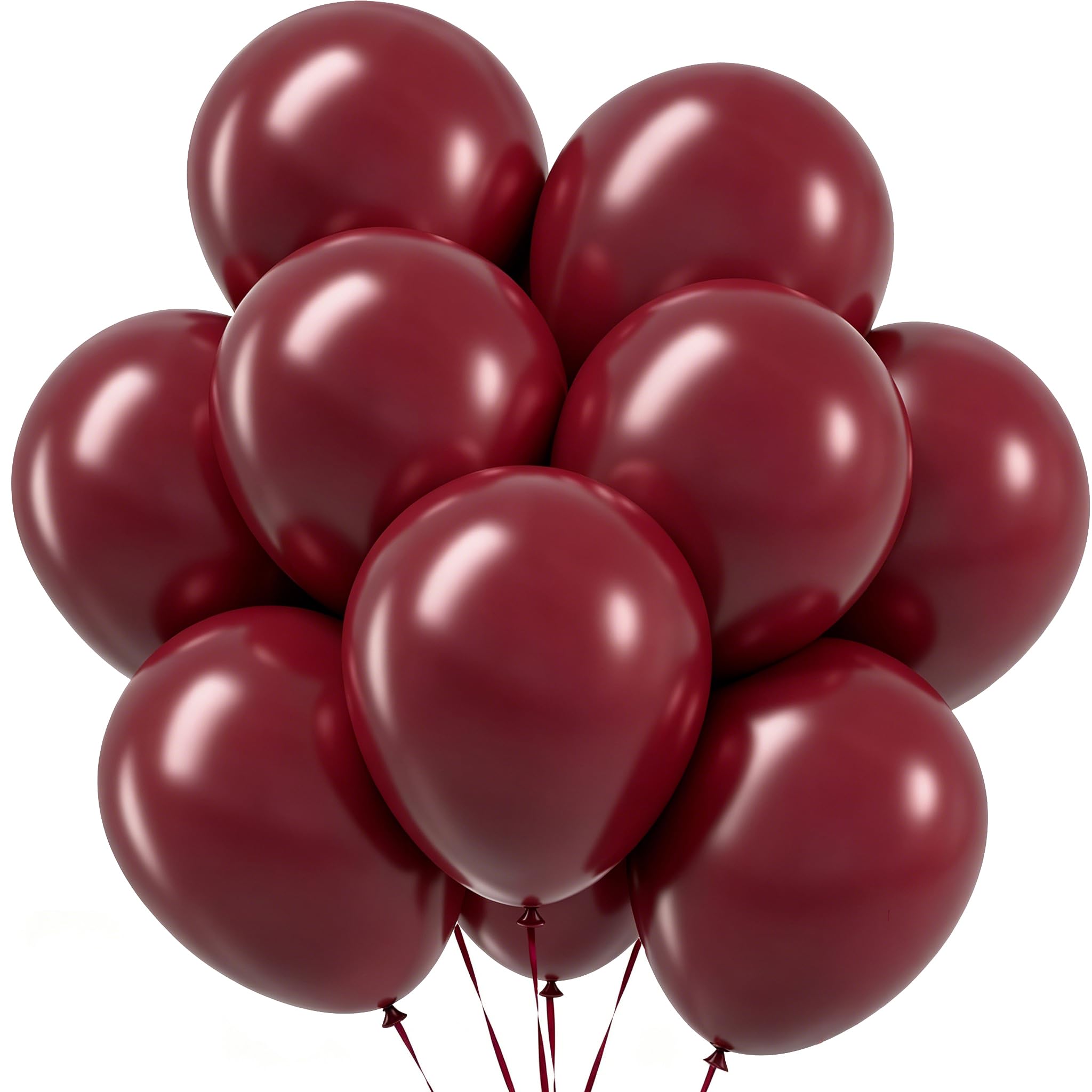 Burgundy Balloons - 60Pcs Dark Red Maroon Birthday Party Latex Balloons