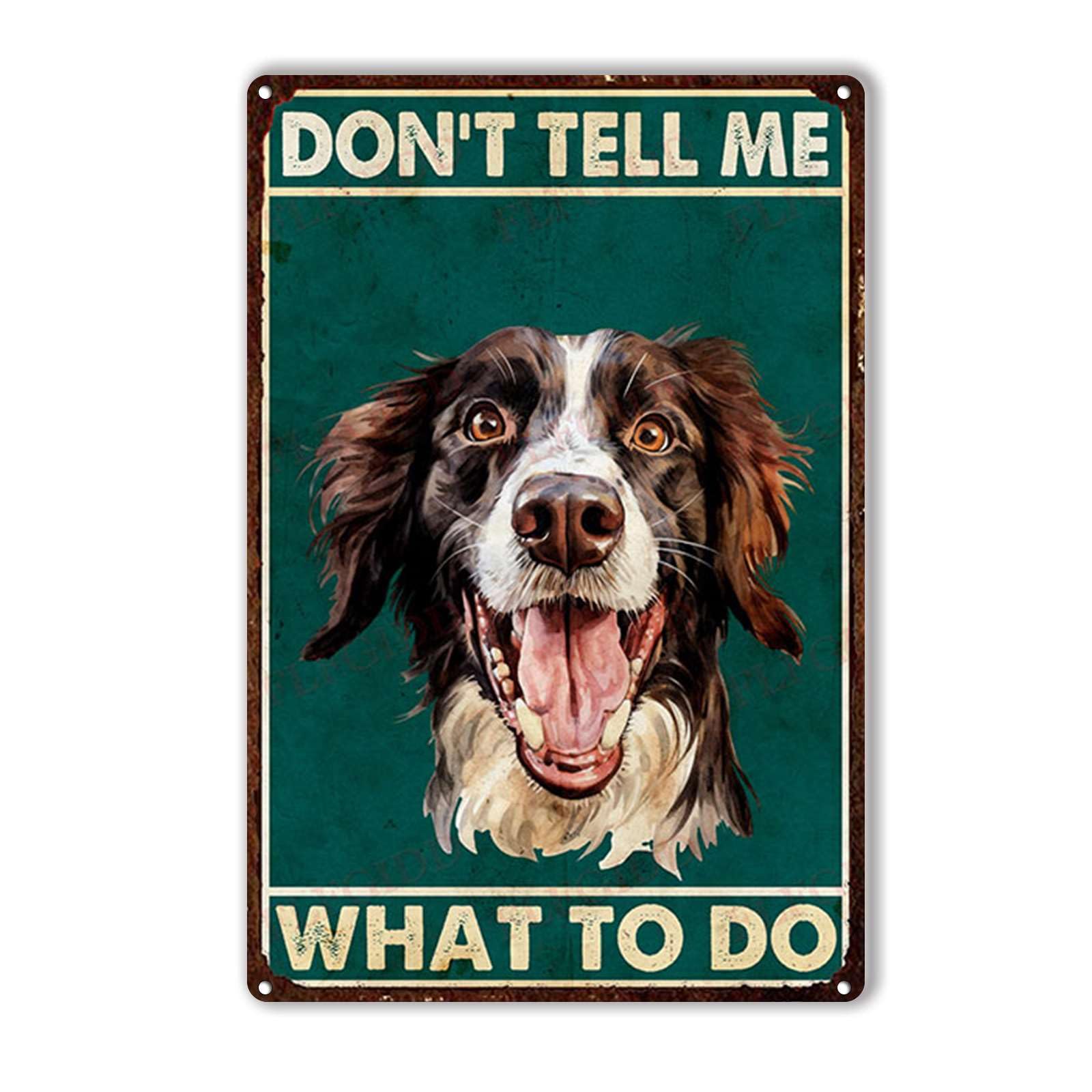 Anceky Vintage Tin Sign Dont Tell Me What To Do Metal Sign Funny Tin Sign Retro Wall Decor For Home Garage Bar Outdoor Window 12×16 Inch