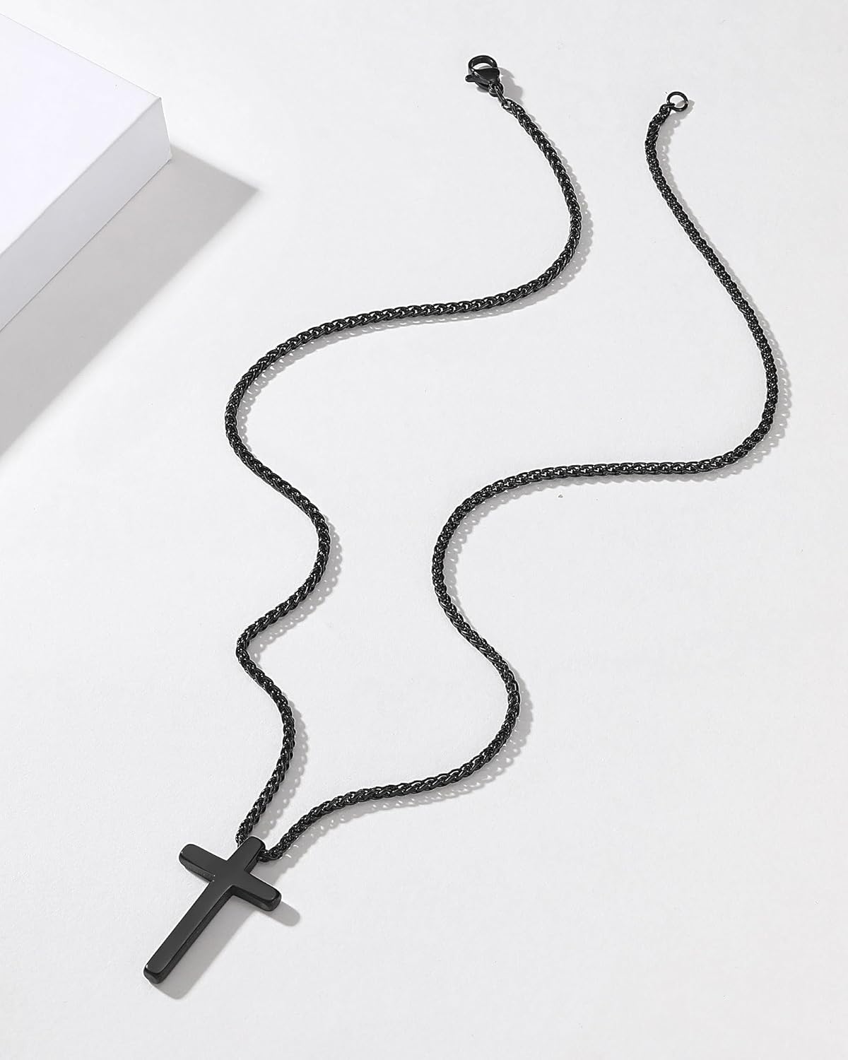 Birthday Gift Black Cross Necklace for Boys 8–21 Years Old with Joshua 1:9 Bible Verse - Image 6