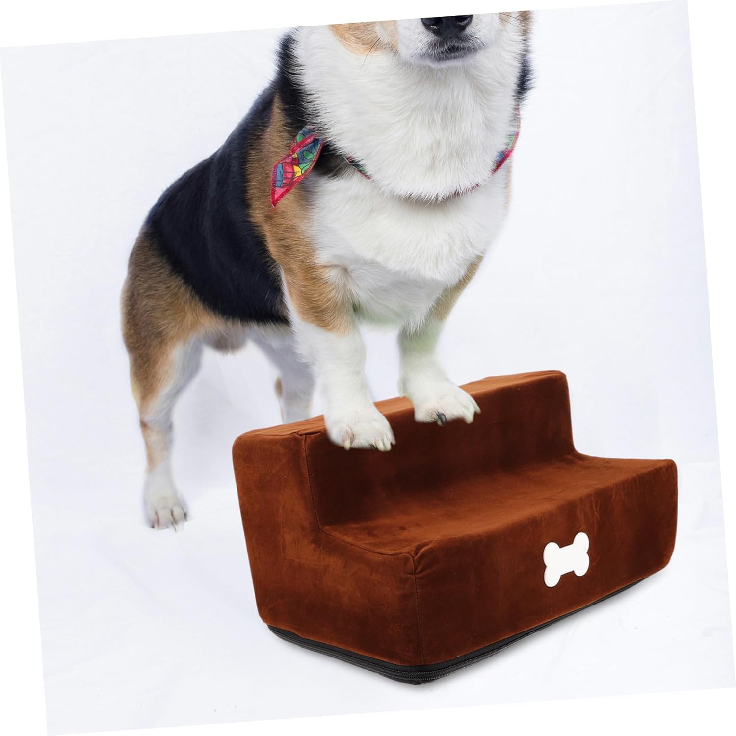 Soft Dog Stairs for Small Pets Comfortable Pet Ladder for Sofa and Bed Lightweight Portable Indoor Ramp for Cats and Dogs with Sturdy Design to Prevent Injuries