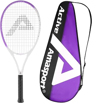 AMA SPORT Tennis Racket - Pre-Strung Light Balance 27 inch Tennis Racquet for Women and Men