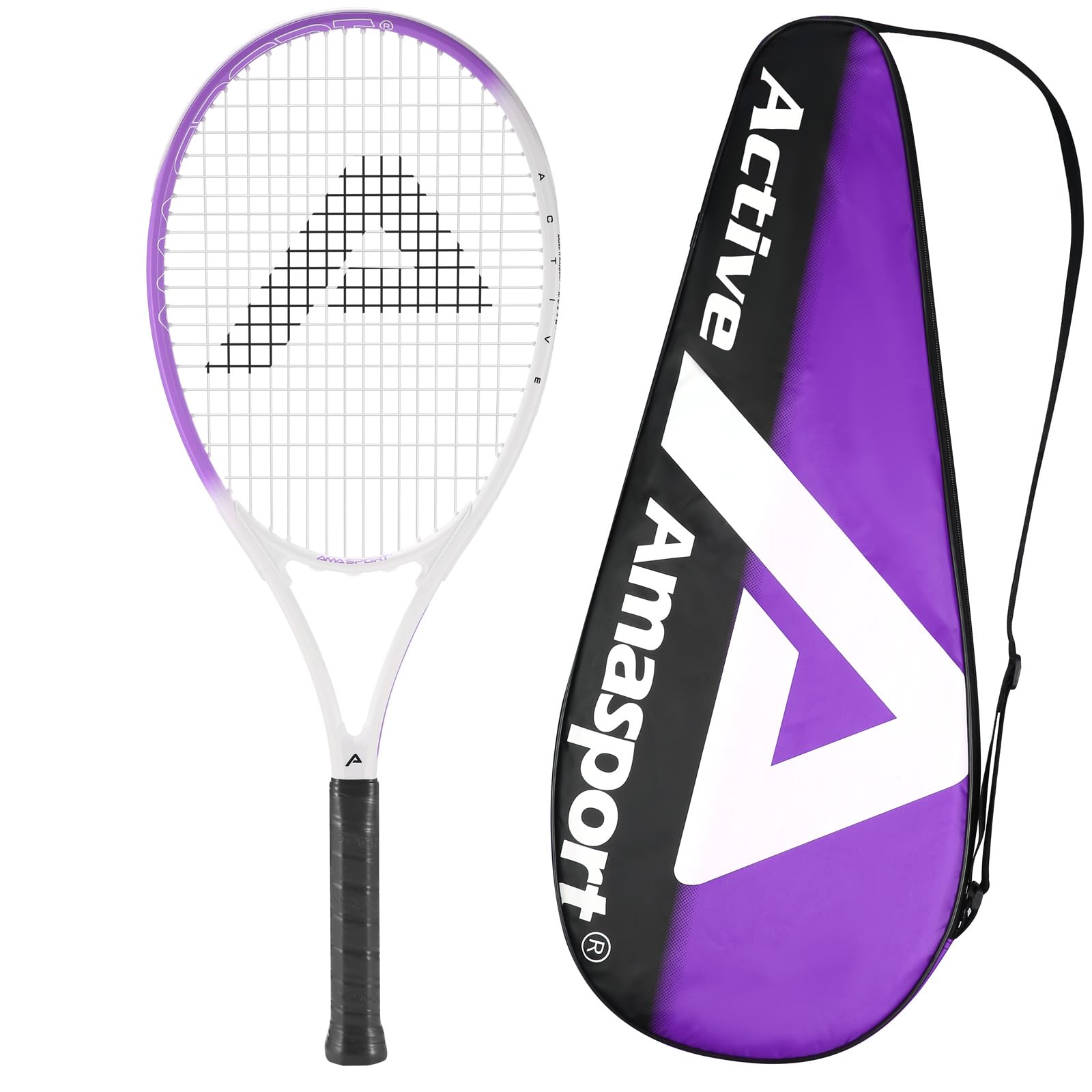 AMA SPORT Tennis Racket - Pre-Strung Light Balance 27 inch Tennis Racquet for Women and Men
