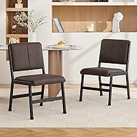 Vista 13 de Juego de Sillas de Comedor Modernas, Sillas Ergonómicas de Tela Transpirable y Marco de Metal con Asiento Suave Acolchado y Robusto, para Cocina