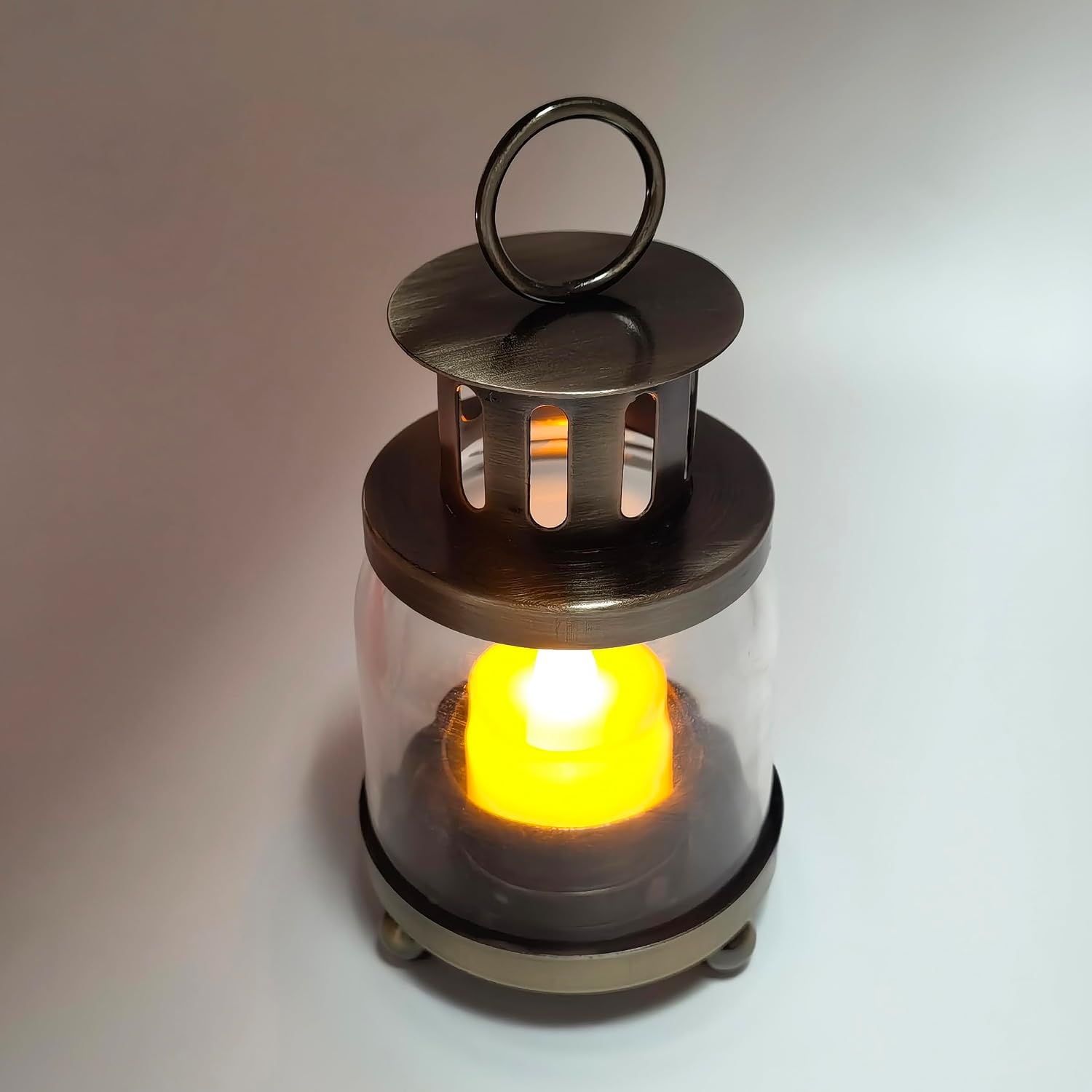 Mini Candle Lanterns for Tealight Candle Decorative Indoor Outdoor Hanging Lantern Versatile Metal Candle Holder Industrial, Farmhouse, Shabby Chic Halloween Christmas Decorations