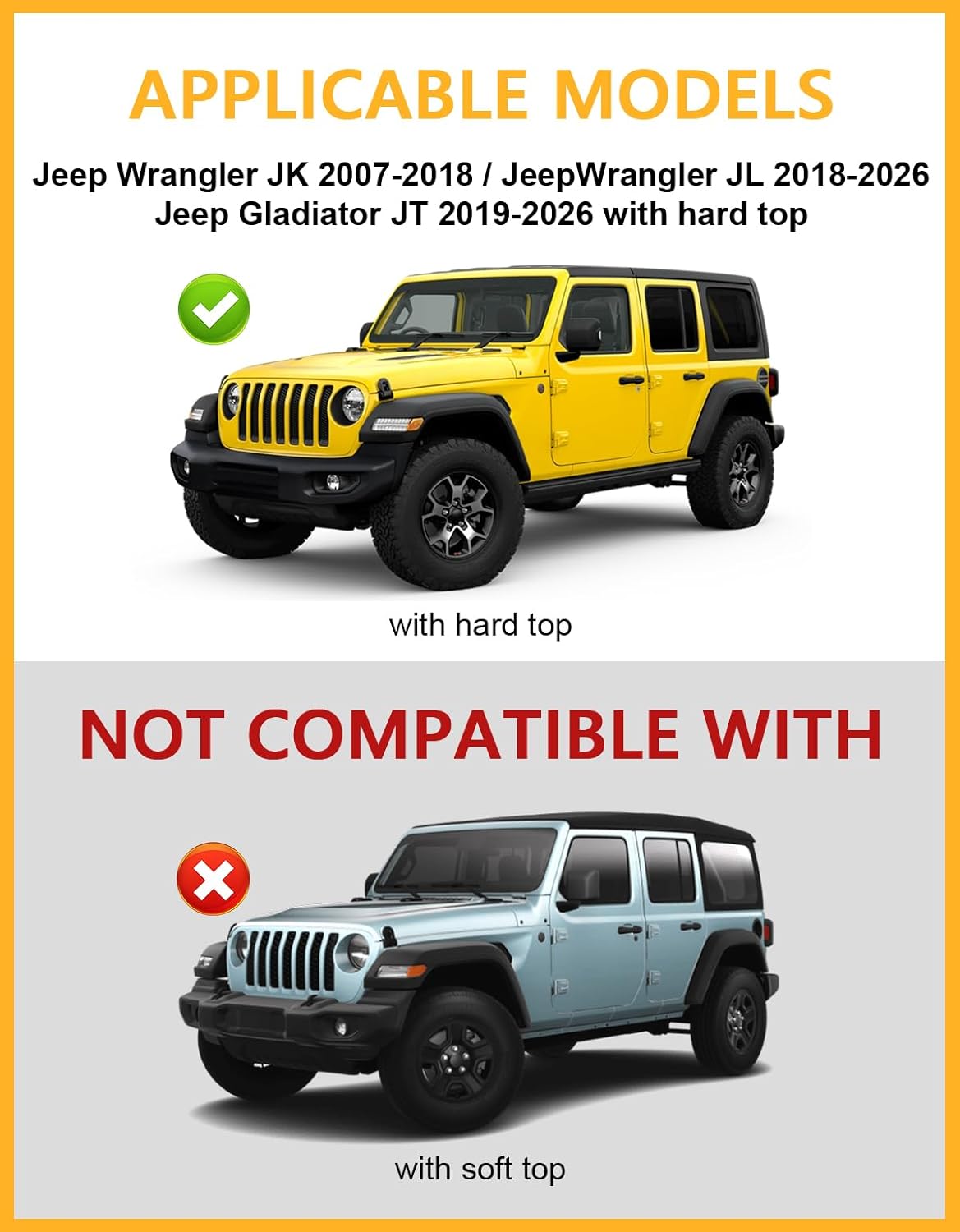 Tuyoung Roof Rack Cross Bars Wrangler - 330 lbs Lockable Crossbars 3PCS Fit for Jeep Wrangler JK JL Gladiator JT 2007-2026 with Metal, 2 & 4 Door Heavy Duty Aluminum Rooftop Kayak Luggage Racks Compatible with Wrangler JK JL 2007-2026 (3 pcs)