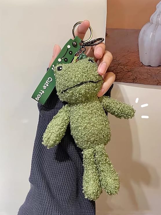 Cute Keychain Frog Plush Keychain Accessories Kawaii Keychains for Backpacks, Bags, Purse, Phone, Car Key Ring, Birthday Christmas Valentines Day New Year Gifts for Men Women