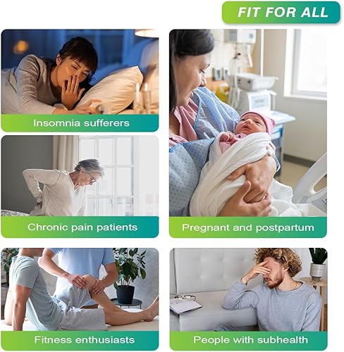 Miniatura 7 de DREAMIEE Funda de almohada de conexión a tierra gris de 20 x 36 pulgadas con cable de conexión a tierra de 15 pies, funda de almohada conductiva de