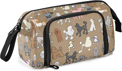 Miniatura 6 de Estuche para lápices de perro caniche, bolsa de nailon de gran capacidad, caja de lápices para niñas y niños, bolsa de papelería estética de