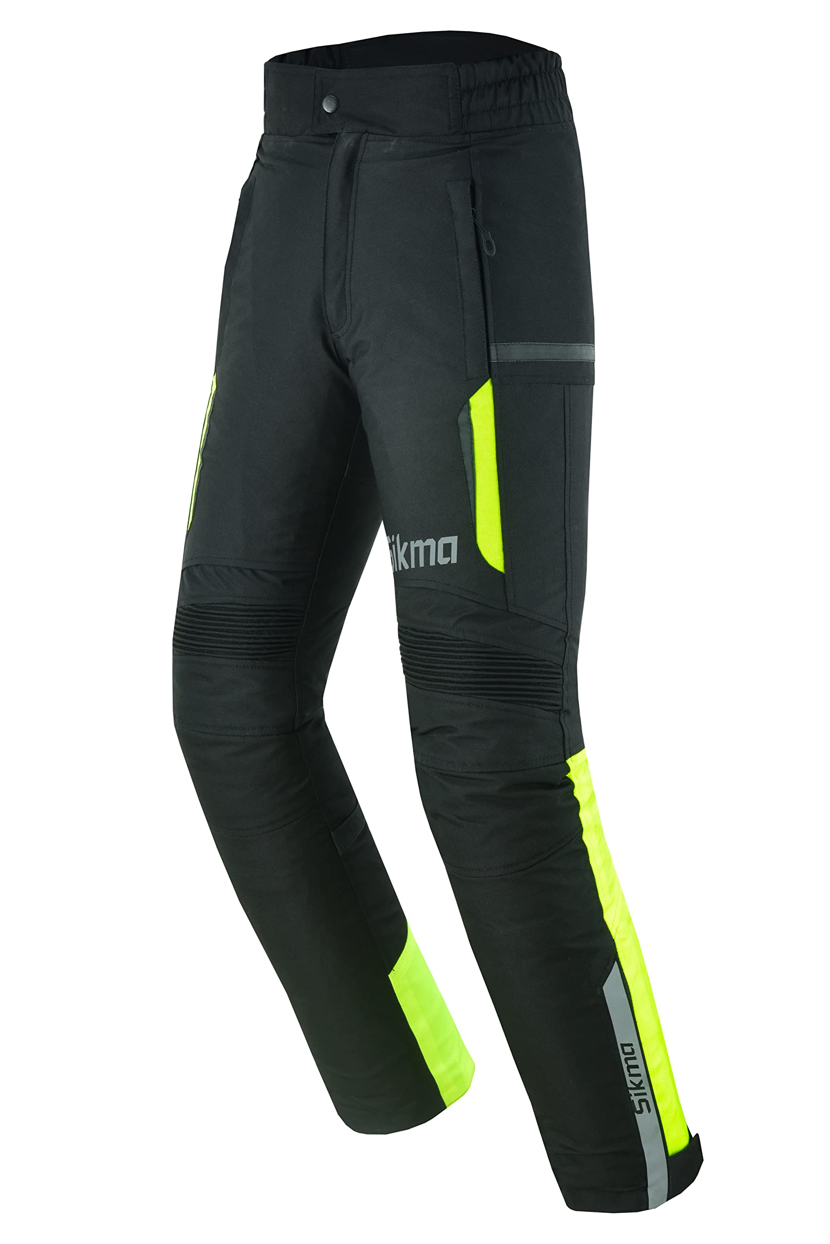 Sikma Men's Motorbike Waterproof CE Armours Trouser Pants Motorcycle Tights (as8, Numeric, Numeric_40, Regular, Regular, Black/Yellow Fluro)