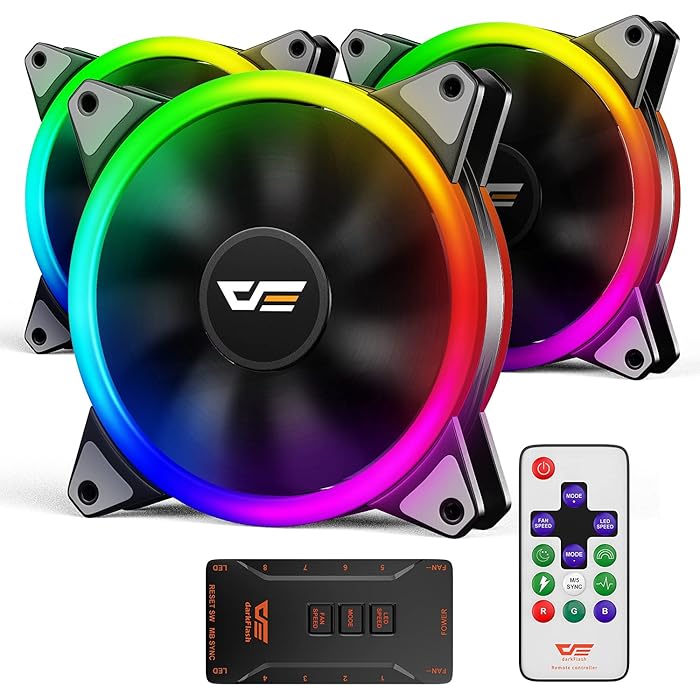 Buy darkflash 120mm RGB Fan, Dr12 Pro Addressable ARGB Fan Compatible with Asus Aura Sync