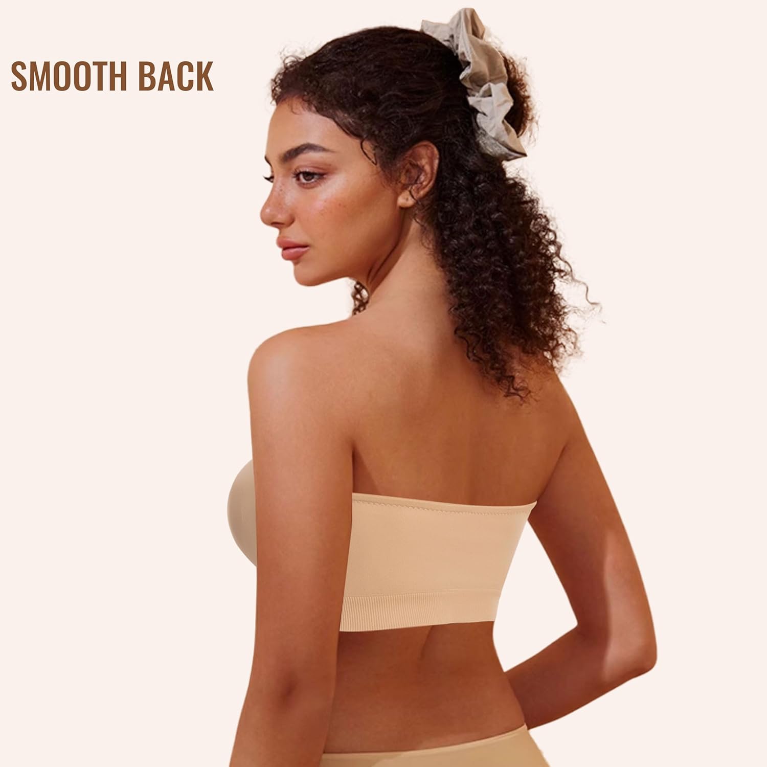 Wireless Strapless Bras, Non-Slip Wirefree Breathable Bandeau Tube Top Everyday Bra for Women - Image 4