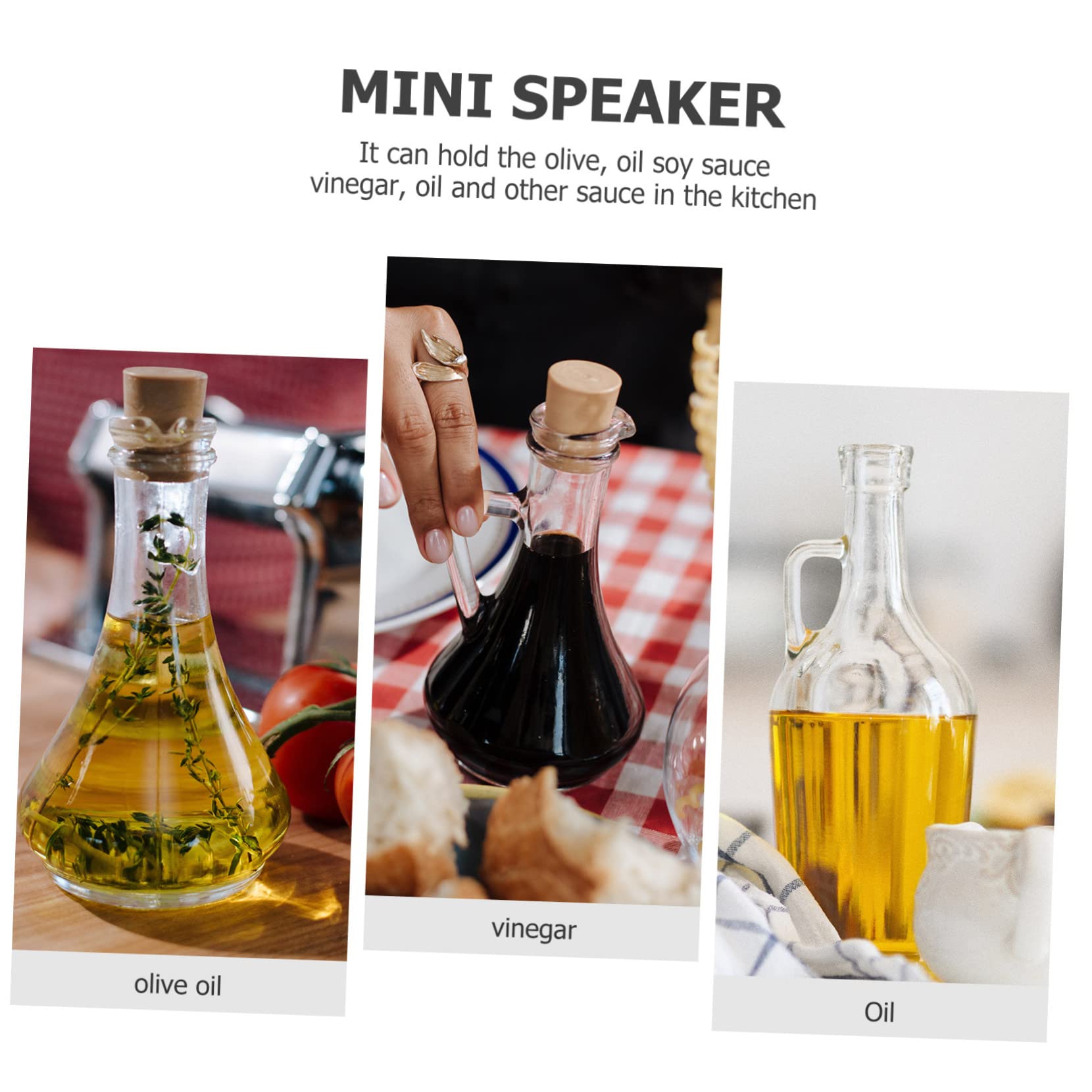MAGICLULU Set 2 Bottiglie per Olio da Cucina in Vetro Dispenser Antigoccia, Pratiche e Facili da Usare una Mano, Oliera in Acciaio Inossidabile e Silicone per Uso Domestico