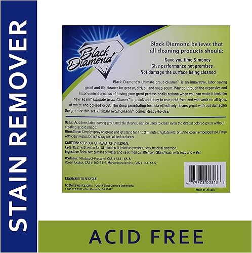 Miniatura 3 de Limpiador de suelos de piedra caliza y travertino: mármol, pizarra, hormigón pulido, superficies afiladas o caídas. Limpiador de lechada de 1 cuarto