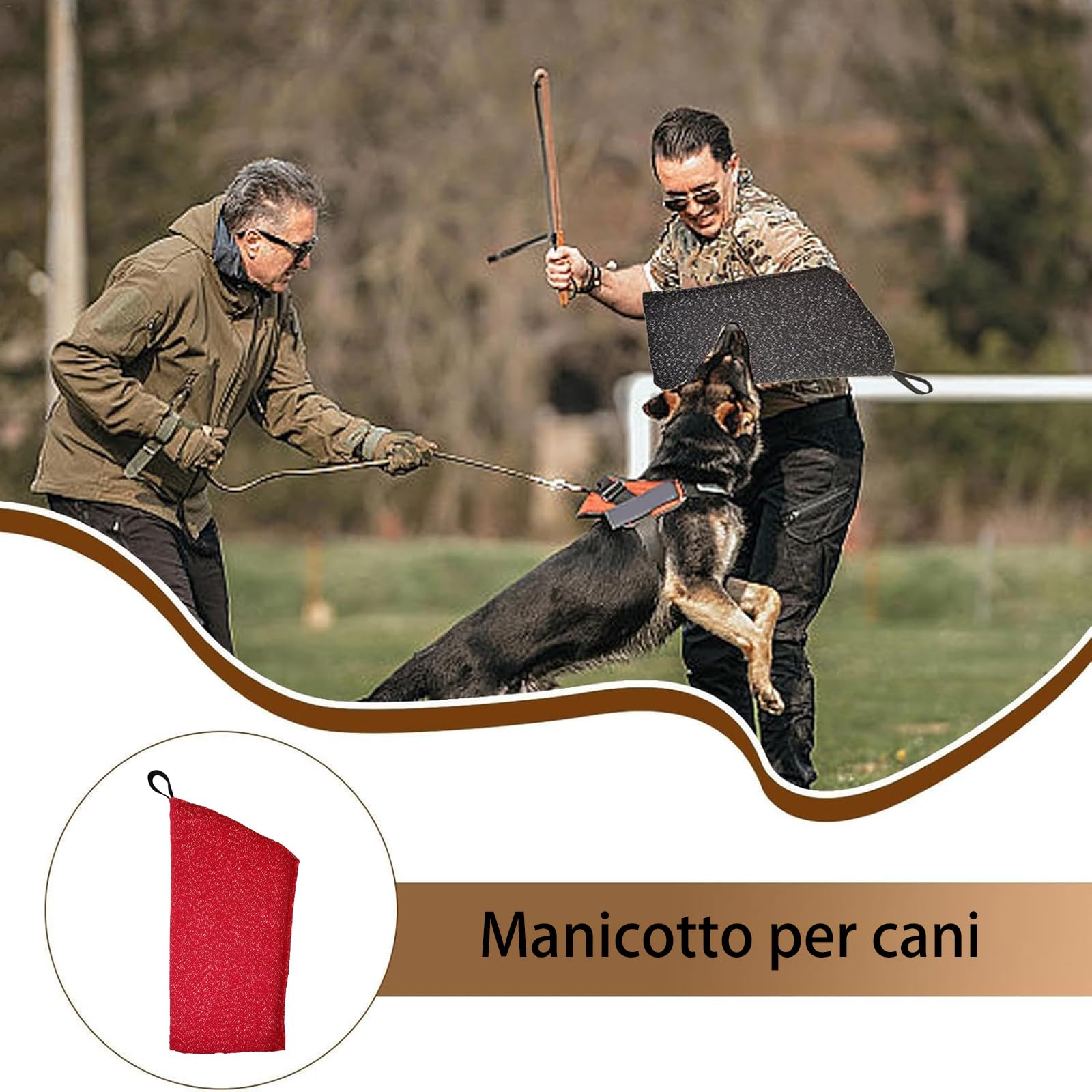Generico Manguito de mordedura de perro, resistente manga protectora para el brazo para morder cachorros, juguete interactivo para mascotas pequeñas y medianas