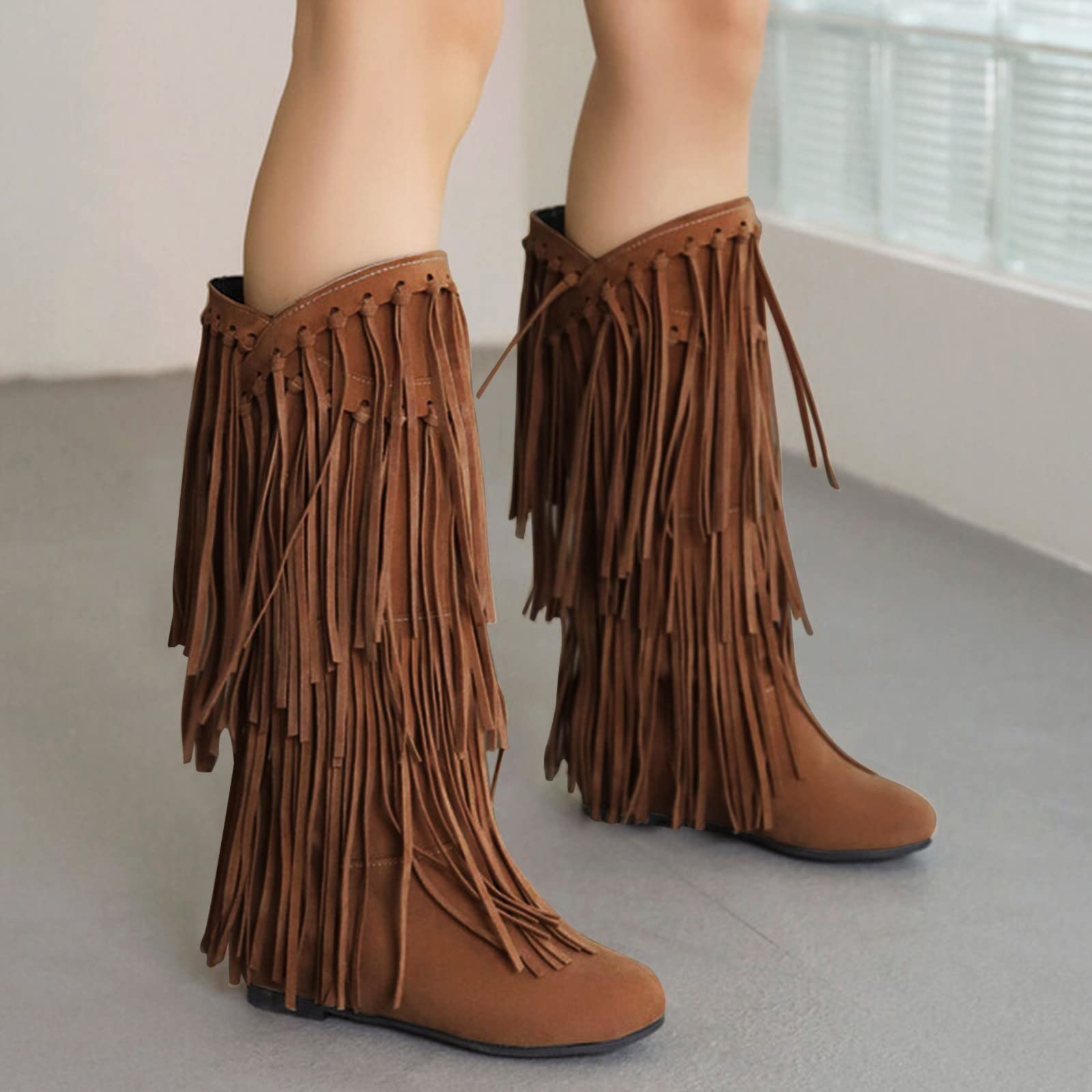 Stivali Texani Donna - Con Design Classico A Punta O Tonda Finiture In Cuoio O Similpelle Di Qualità Perfetti Per Abbinamenti Country Western O Look Rustico Chic