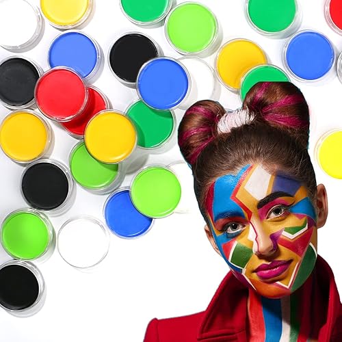 Miniatura 8 de Pintura facial profesional en crema para el cuerpo, pintura facial a base de aceite, maquillaje para niños y adultos, un solo color, Halloween, SFX,