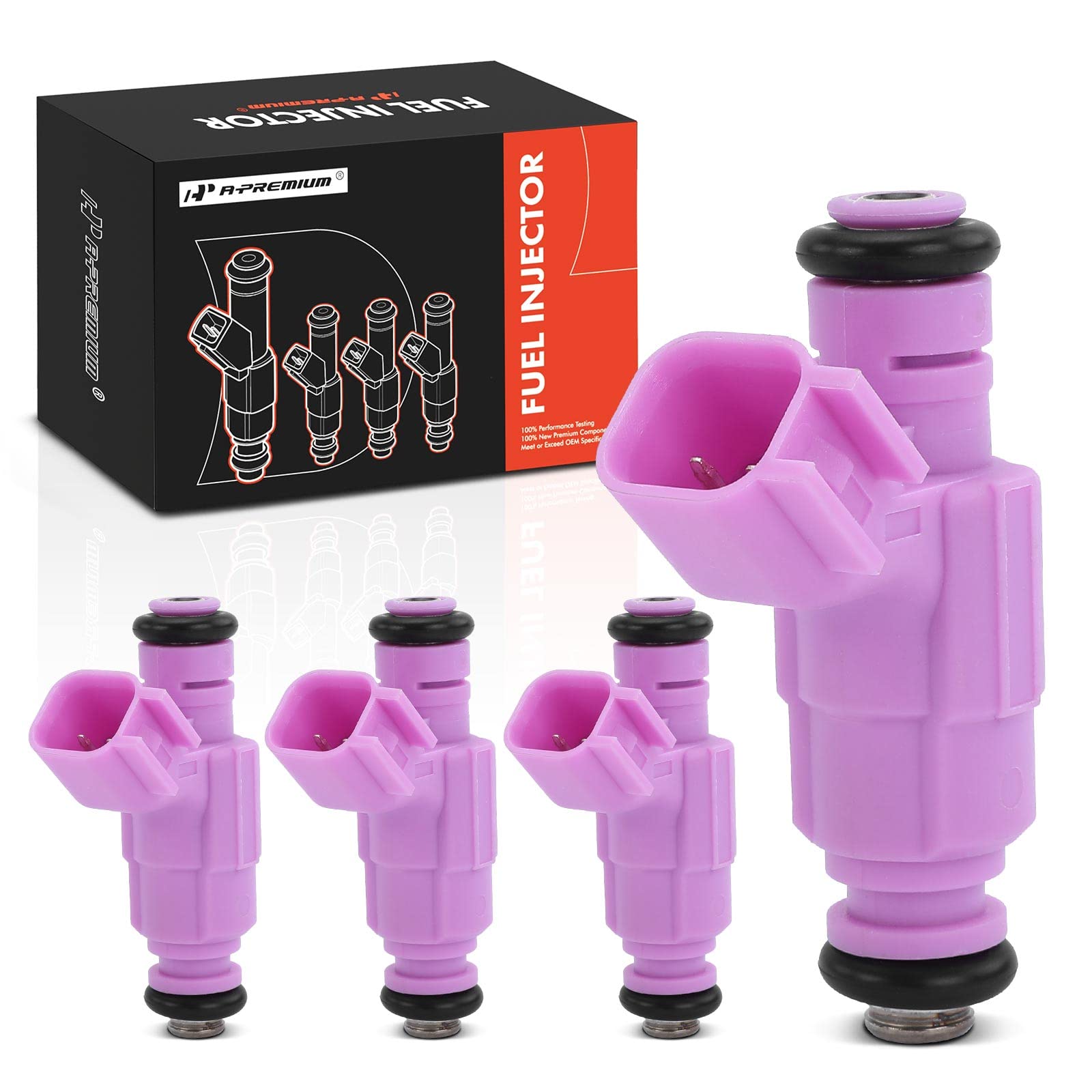 Set Of 4 Gas Fuel Injectors For Chrysler PT Cruiser, Dodge Caravan, Sebring, Neon 2004-2010