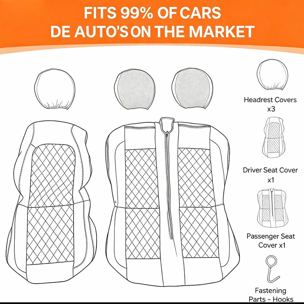 2+1 Funda Asiento Coche Apto para Iveco Daily