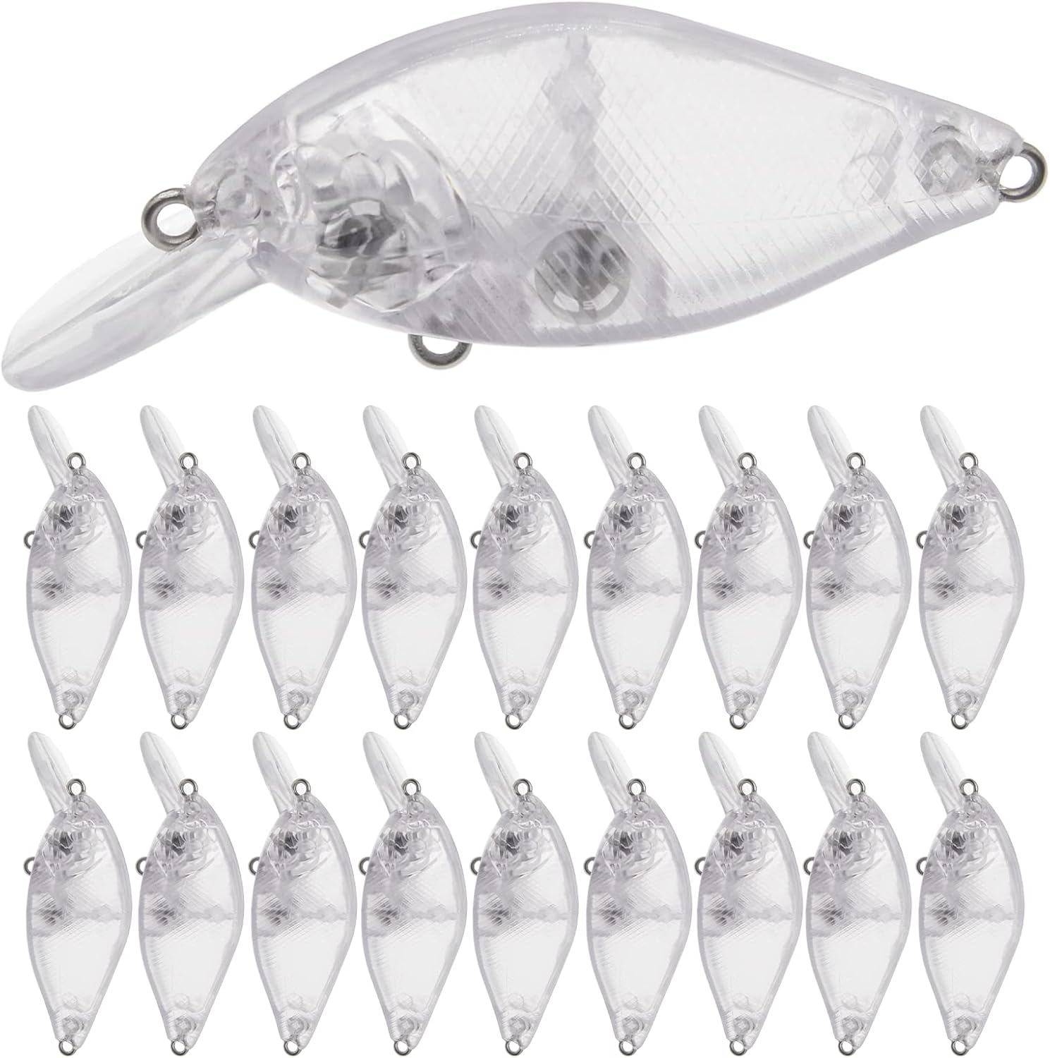 Fishing Blanks Lures Kit Unpainted Swimbait Crankbaits DIY Design | 10/20pcs Unpainted Fishing Lures Kit,Hard Baits Swimbait Crankbaits for DIY Painting Bass Salmon Trout Saltwater Freshwater
