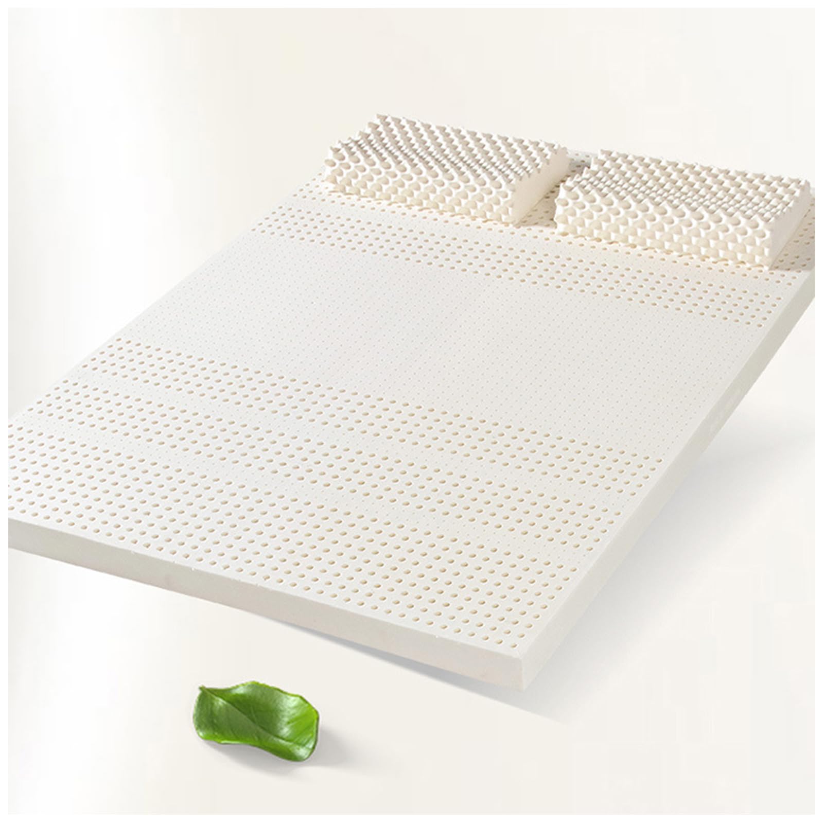 Cubrecolchón de látex 100 % natural de alta calidad, 2,5/5 cm de grosor, cómodo protector de colchón para camas individuales y dobles, accesorio ideal para el hogar, 170 x 210 cm