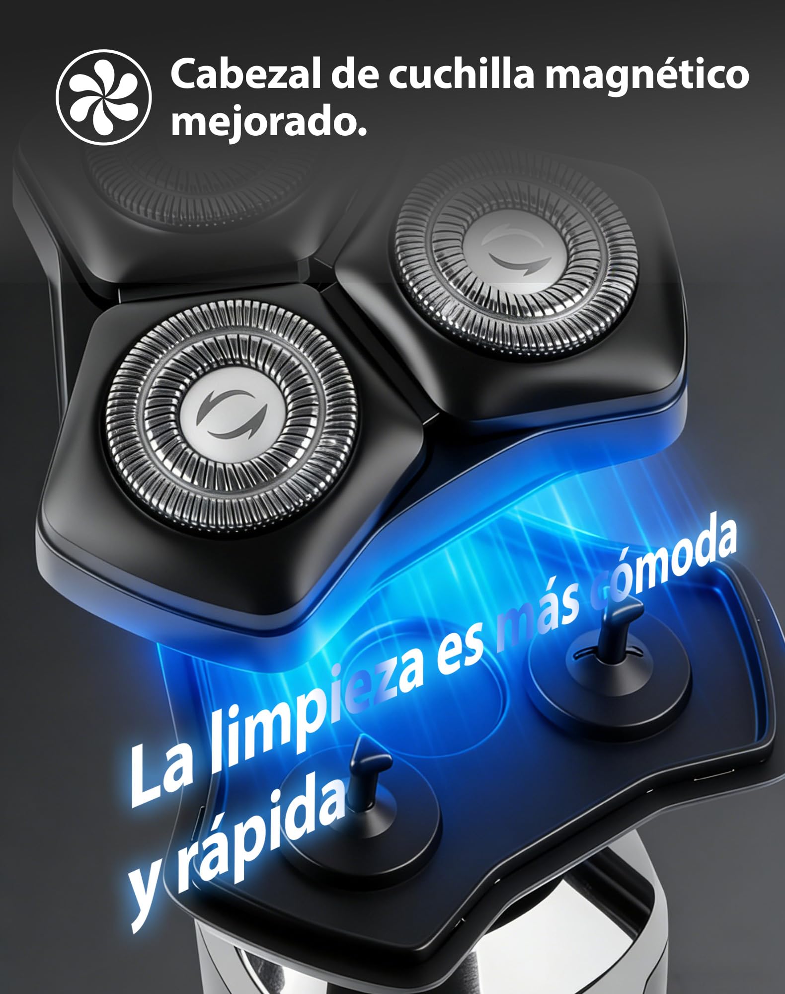 UTK Máquina de Afeitar Hombre, IPX7 Resistente al Agua Afeitadora Eléctrica Hombre Con Accesorio Para Nariz Y Patillas, En Seco Y Húmedo, Pantalla LED, 85min De Uso, Carga USB, Regalo Hombre
