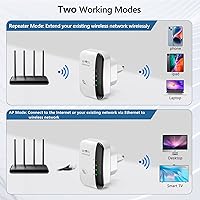 Vista 3 de WiFi Extender, WiFi Signal Booster Up to 5800sq.ft and 58 Devices, WiFi Range Extender, Wireless Internet Repeater, Long Range Amplifier with