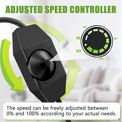 Miniatura 3 de Ventilador de escape de 6 pulgadas con controlador de velocidad, ventilador de escape de cocina de 235 CFM con amortiguador, ventilador de