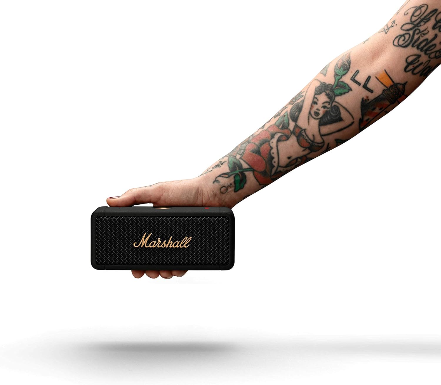 marshall emberton bluetooth portable speaker black brass