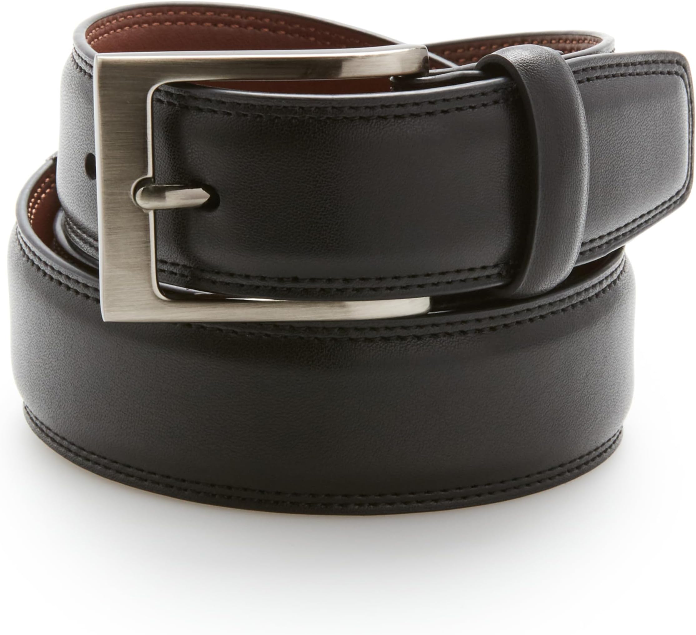 Perry Ellis Men's Portfolio Timothy Leather Belt (Available in Big & Tall)
