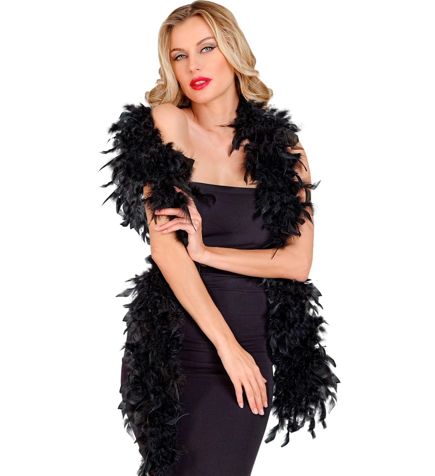 Boa En Plumes Vert De 180 Cm – Écharpe Festive Pour Déguisements, Soirées Thème Et Scène – WIDMANN MILANO