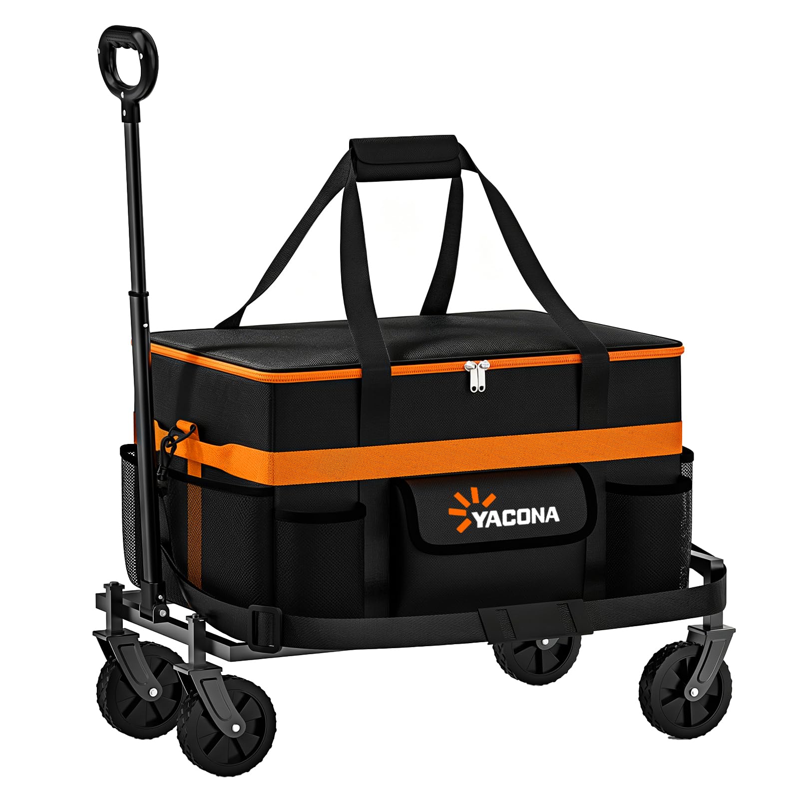 2-in-1 Cooler with Wheels,100 Cans Rolling Cooler,100% Leakproof Cooler Bag | Portable, Leakproof, Collapsible, for Beach, Camping, Patio Travel, Outdoor, Ball Fields