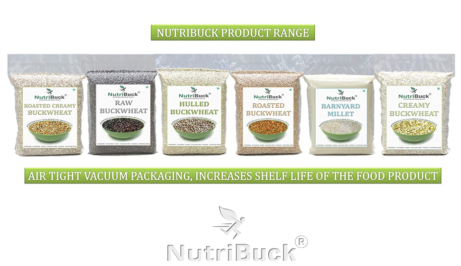 NutriBuck® Buckwheat Groats Hulled Kuttu-Giri Gluten-Free (2700 Gram)