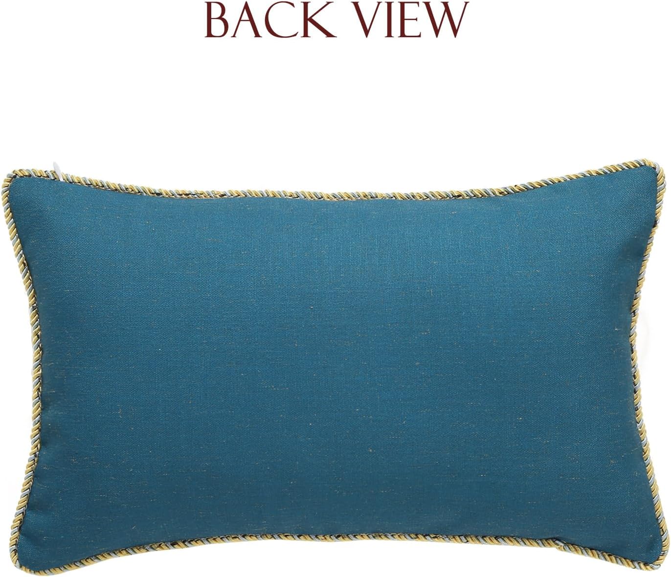 patdrea Designer Rectangle Throw Pillow Covers Set of 2,Rustic Vintage Blue Linen with Floral Pattern Pillow Cover,Decorative Lumbar Pillowcases Cushion for Bed Living Room Outdoor Car,12"x20" - Image 7