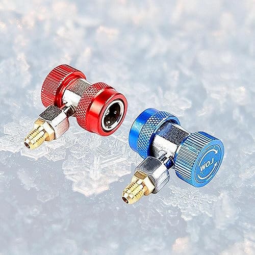 Miniatura 4 de Detool - Accesorios de adaptador R134A ajustables acoplador rápido alto-bajo aire acondicionado para automóvil refrigeración freón calibre de