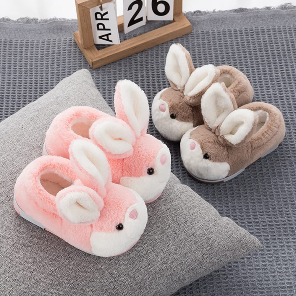 Holibanna Plüsch-Hausschuhe Für Kinder – Mit Hasenohren & Rutschfester Sohle, Winterwarm