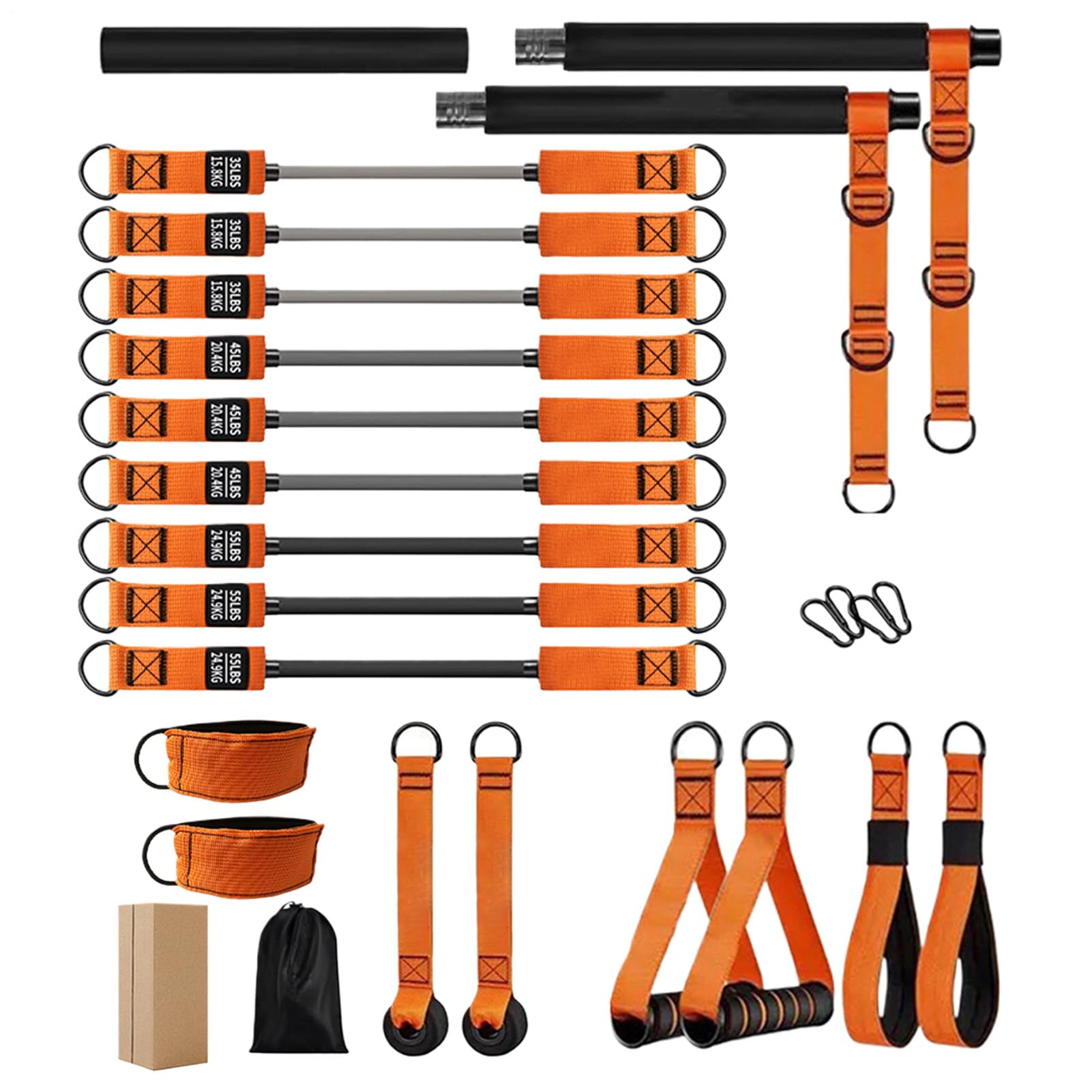-Pilates-Bar-Set Tragbares Multifunktionales Pilates-System Muskeltraining | Muskeltraining Fitnessgerät Multifunktionales Muskeltraining, für , Studio, Frauen, Männer, Anfänger,