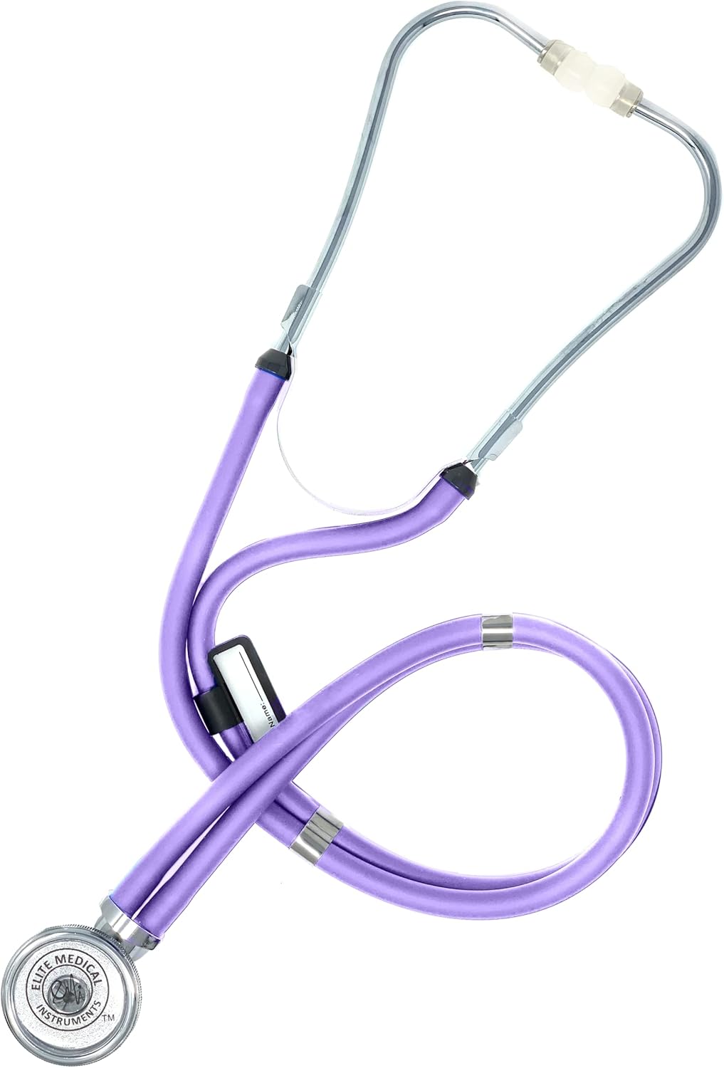 EMI EBE-340 Sprague Rappaport Stethoscope with Black Aneroid Sphygmomanometer Manual Blood Pressure Cuff Set (Lilac/Black)