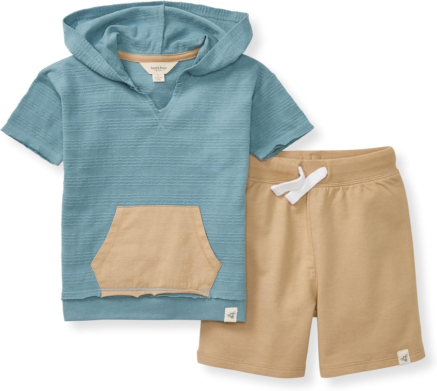 Burt's Bees Baby baby-boys Short Sleeve Shirt and Pant Set, Top & Bottom Outfit, 100% Organic Cotton