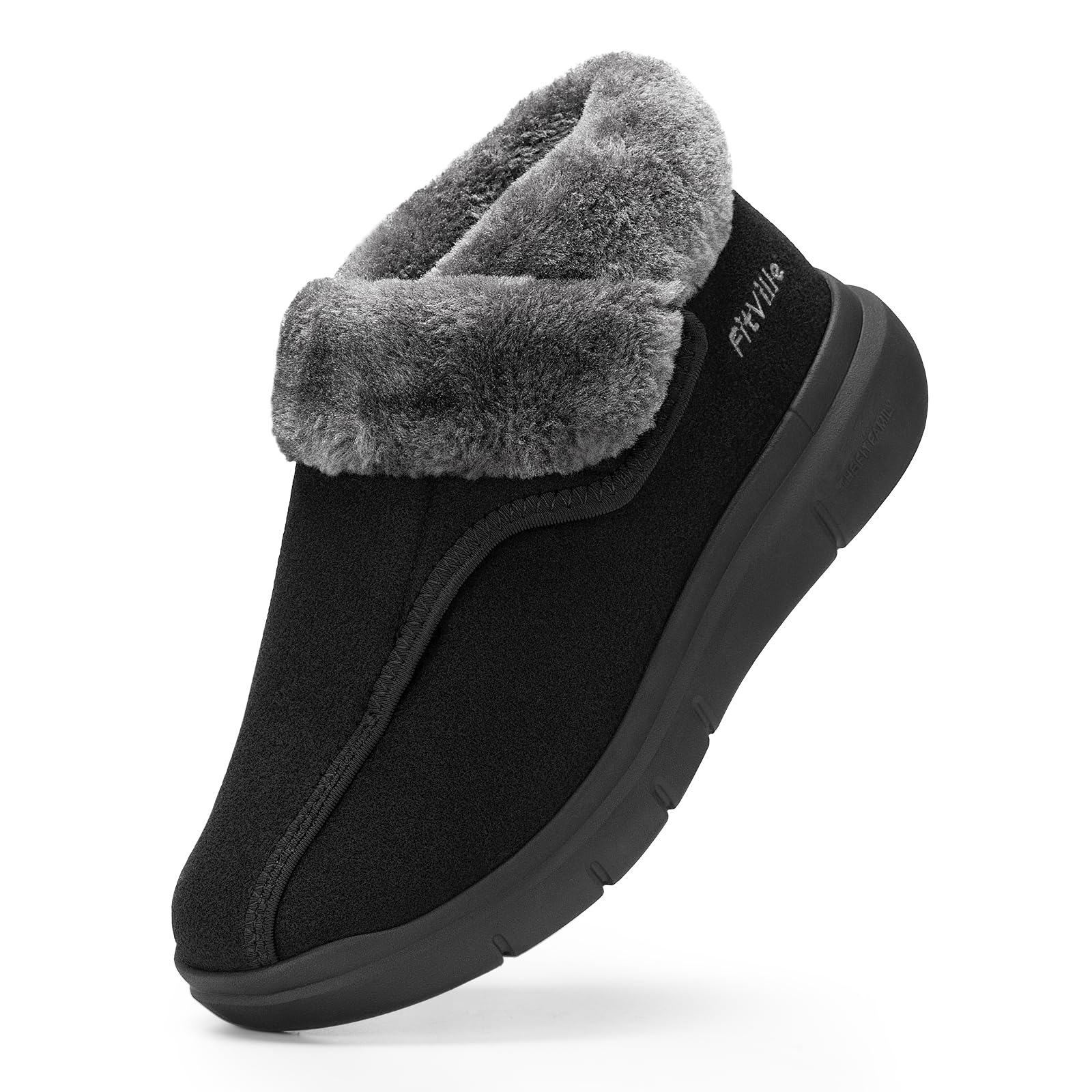 FitVille Winter Snow Boots Diabetic Shoes for Women Wide Shoes Adjustable for Swollen Feet Plantar Fasciitis Winter Boots Fluffy Warm Comfy - Diabetic Winter Boots V3