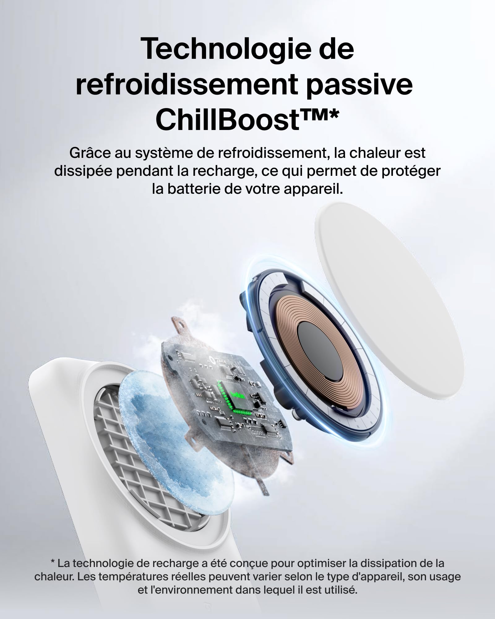 Belkin UltraCharge Chargeur Induction 3 en 1 Qi2, Station de Charge Magnétique 25W, Chargeur sans Fil avec MagSafe pour iPhone 17, iPhone Air, Apple Watch, AirPods, Pixelsnap avec Chargeur 45W, Blanc