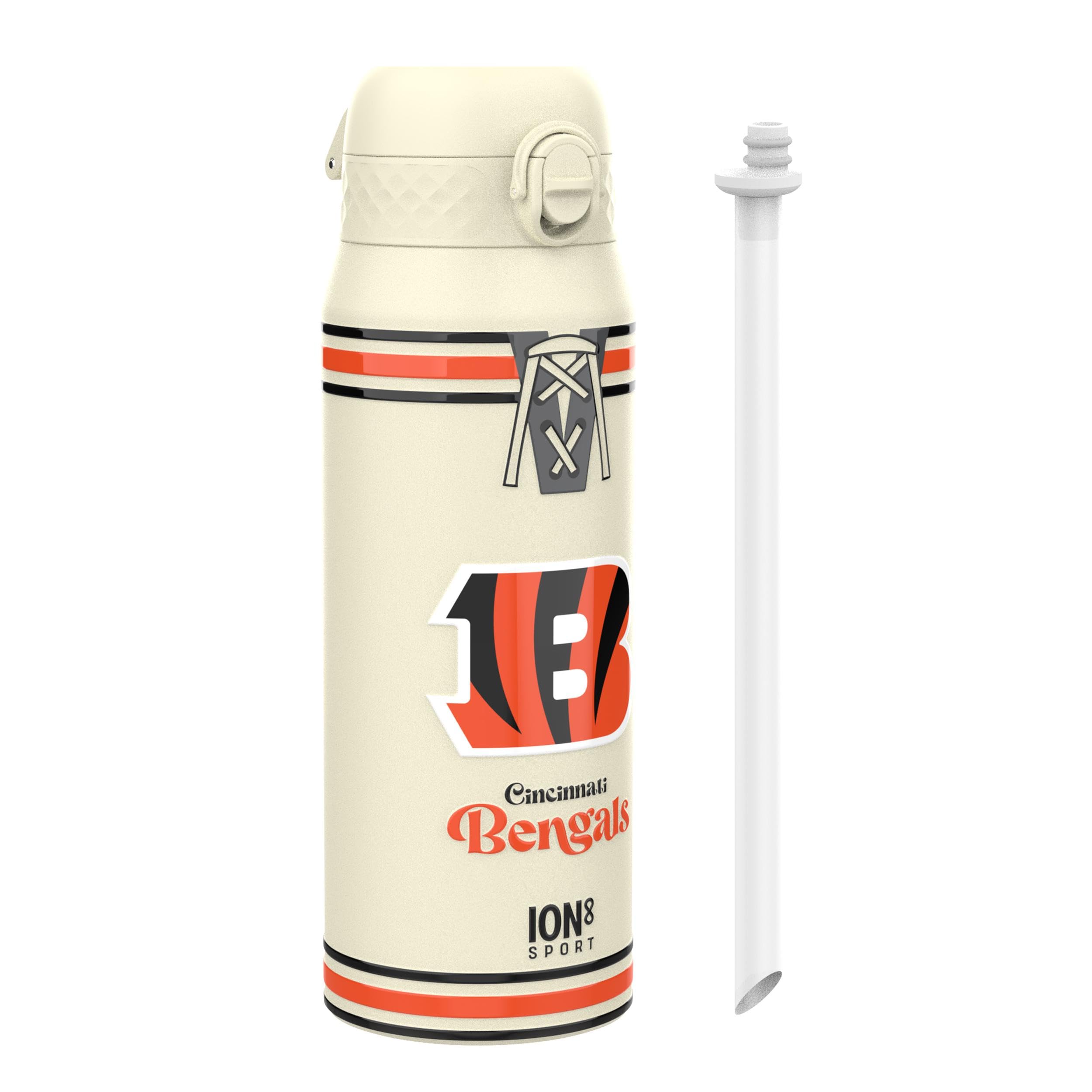 Rackhams Nfl X Ion8 Insulated Steel Water Bottle, Nfl Bengals, 750Ml (24Oz)