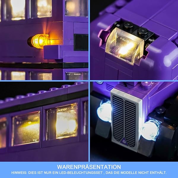 LocoLee Licht Set Kompatibel mit Lego 76446 Abenteuer mit dem Fahrenden Ritter, Nur Lichter Set, Licht Beleuchtung Set Compatible with Lego Knight Bus Adventure 76446(Nicht enthalten Modellset) - 5