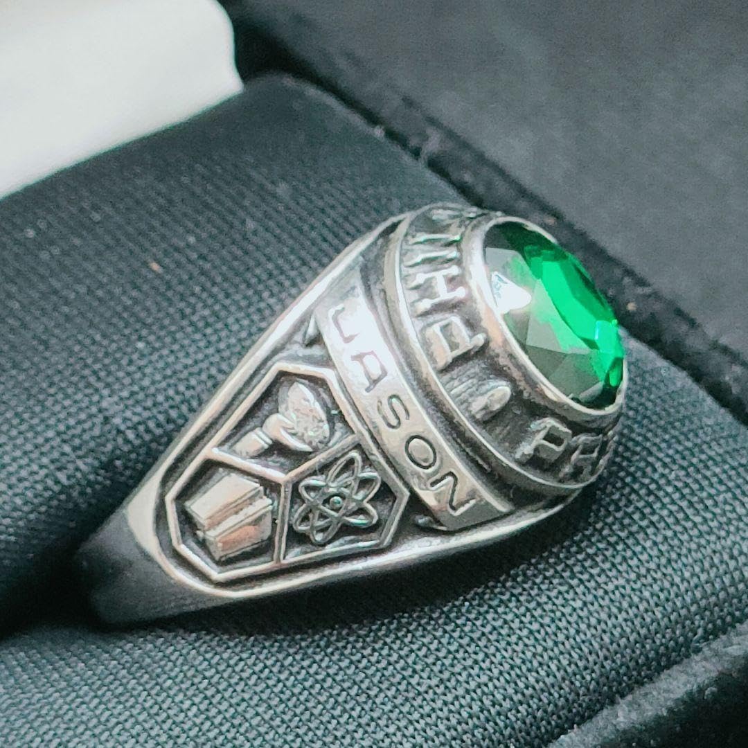 Amazon.co.jp: カレッジリング スターリングシルバー 925 ヴィンテージ  