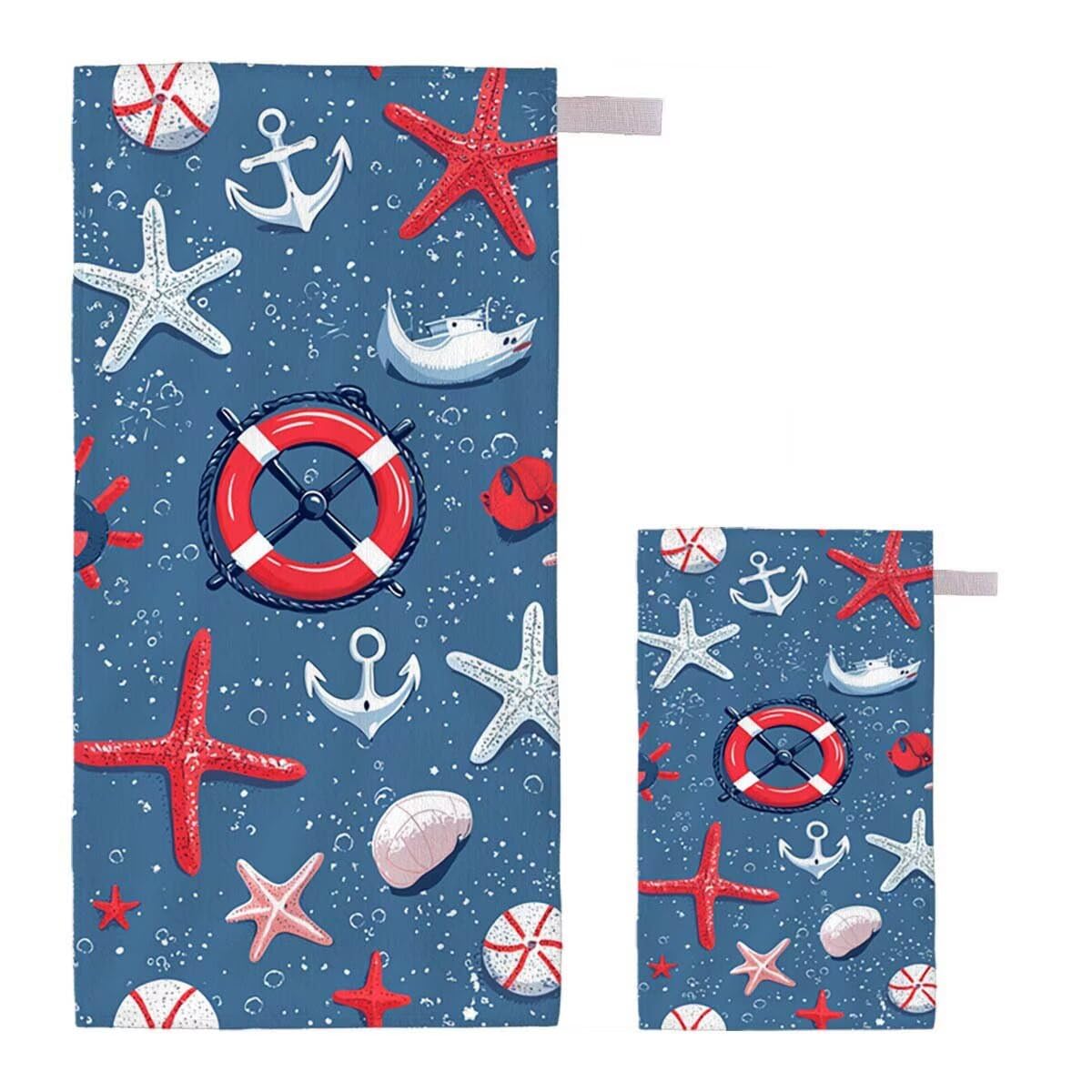 Telo Mare XXL 100x200cm/35x70cm, 2 Set Telo Mare Microfibra Grigio Asciugamano Palestra Uomo, Antisabbia, Leggero, Asciugatura Rapida, Teli da Spiaggia Grandi Accessori per Camping Natation Yoga F-78
