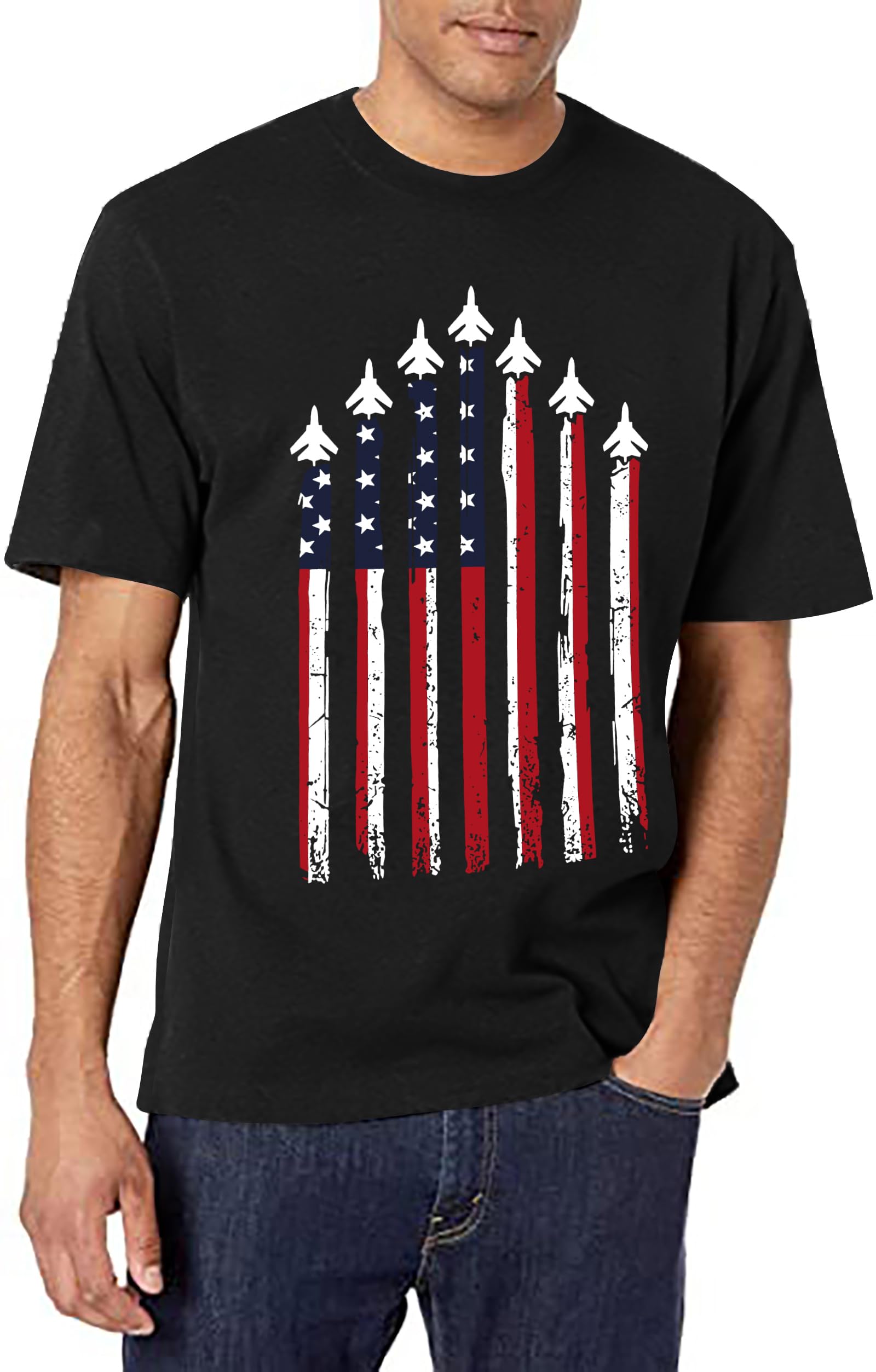American Flag Shirts Men: USA T Shirt 4th of July Shirt Patriotic Tops Casual Short Sleeve T-Shirts