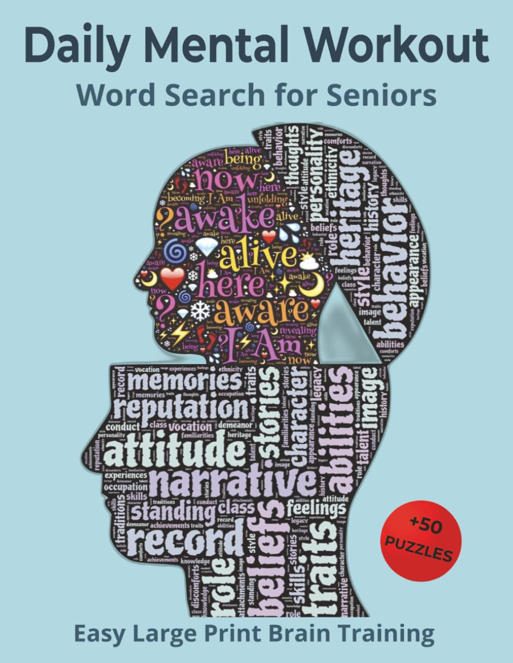 Daily Mental Workout Word Search for Seniors: Easy Large Print Puzzles for Brain Training, Memory Support and Cognitive Stimulation