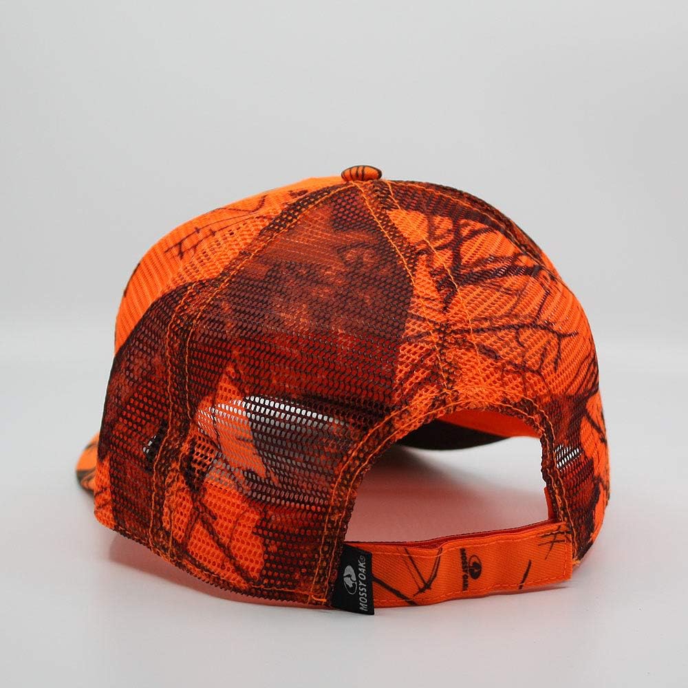 The Vintage Year Plain Cotton Structured Mesh Adjustable Trucker Sports Baseball Cap (Blaze) - Image 4