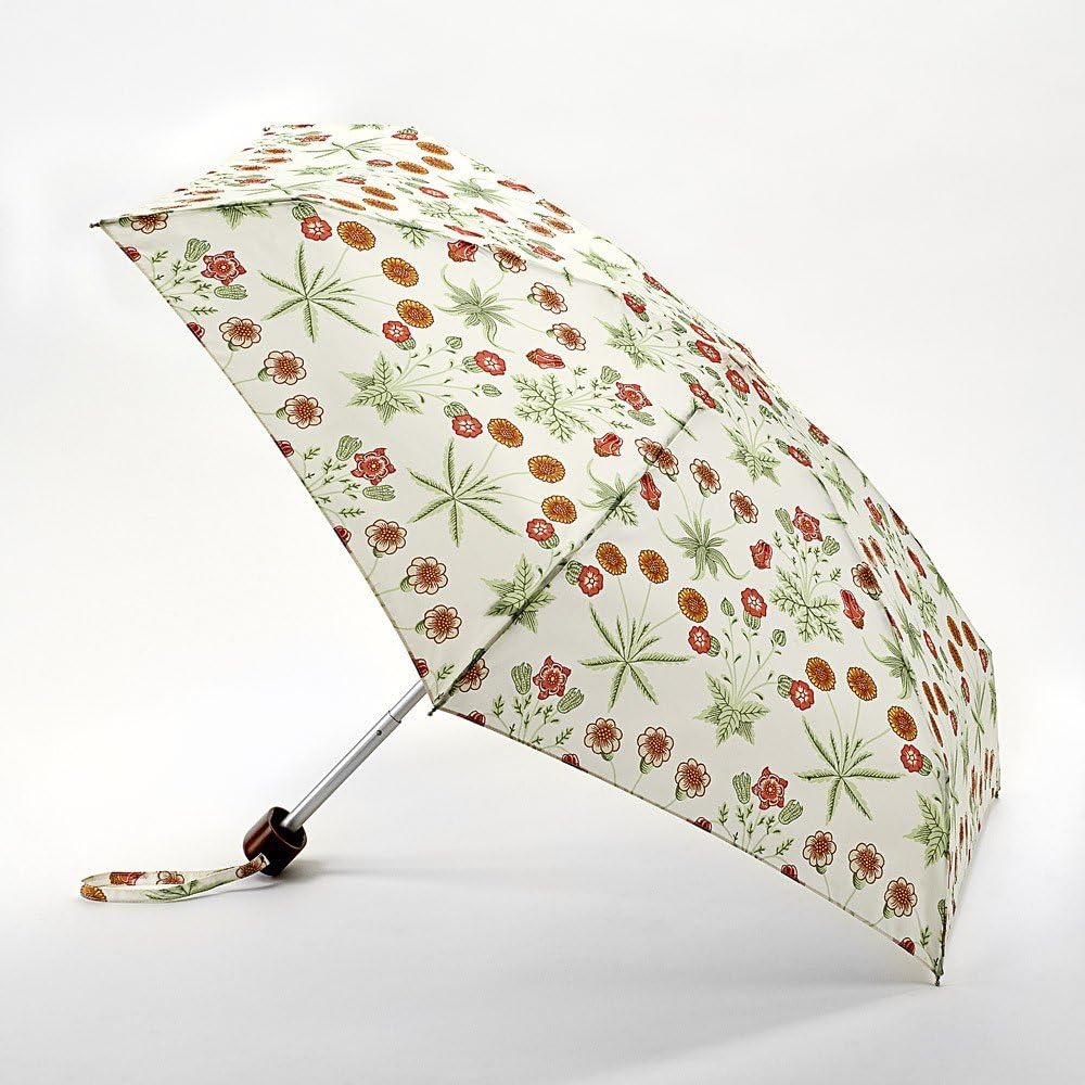 William Morris & Co Tiny Daisy Handbag Sized Womens Folding Umbrella With Matching Cover 18cms Closed Fulton