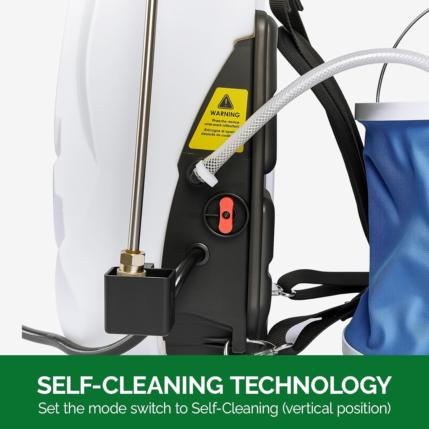 Backpack Sprayer 4 Gallon, Self-Cleaning Battery Powered Backpack Sprayer for Weeding, Cleaning, No Gear Limit, Variable Pressure